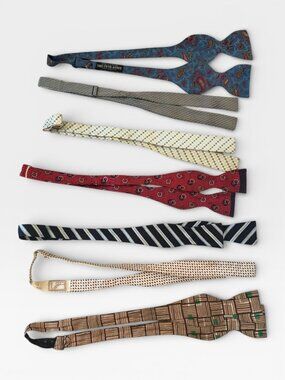 SAKS FIFTH AVENUE HUT Vintage Assorted Brand Men's Lot of 6 Bowties